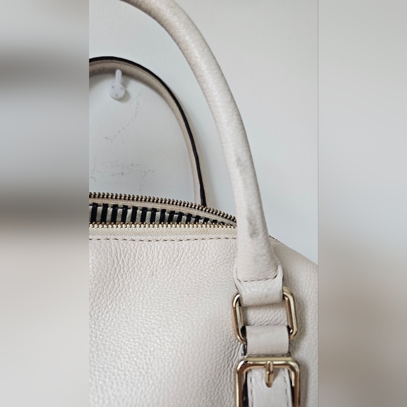 ♠️Kate Spade♠️Authentic Boston Cream Pebble Leather Handbag Top Handles Satchel - Picture 10 of 16
